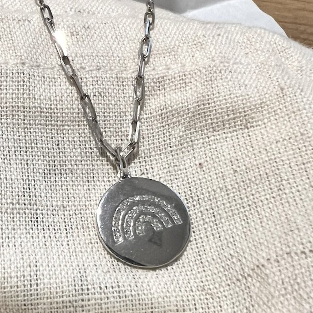 Diamond Rainbow Pendant Necklace